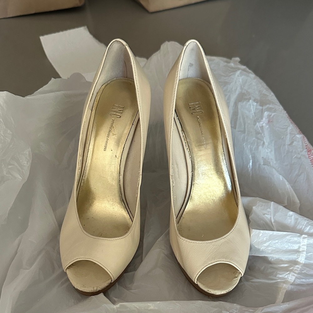 White Peep Toe Heels